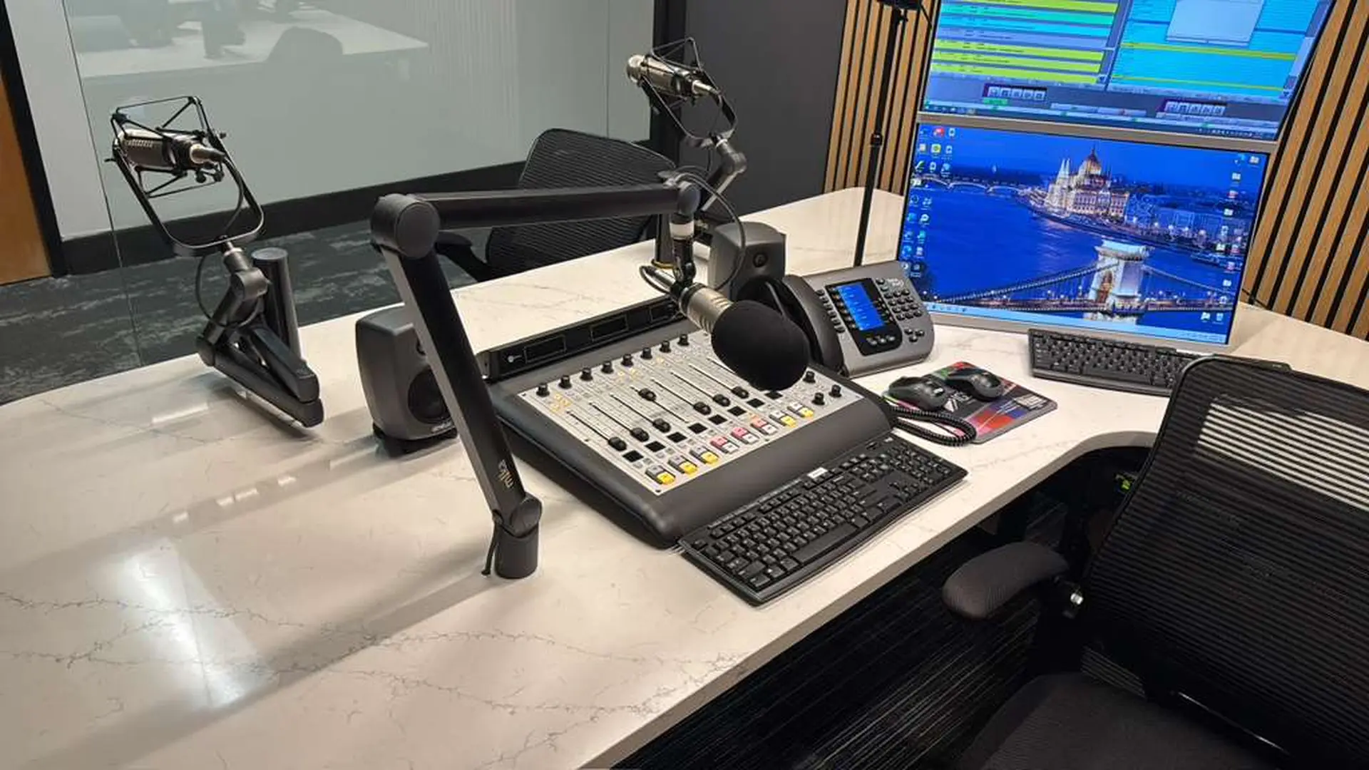Studio workstation with monitors