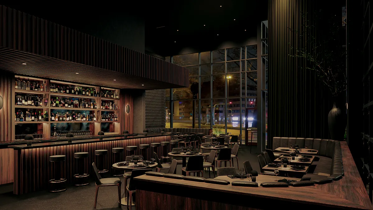 Rendering of the Raíces Restaurant bar and dining room in Charlotte, NC. Source: Raíces website